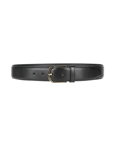 Totême Toteme Woman Belt Black Size 28 Leather