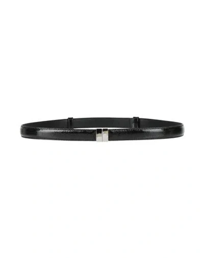 Totême Toteme Woman Belt Black Size 32 Leather