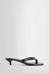 Totême Toteme Black Thong Sandal With Heel In Leather Women In Black