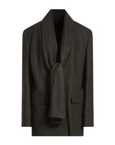 Totême Toteme Woman Blazer Charcoal Size 6 Viscose, Wool In Gray