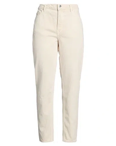 Totême Toteme Woman Jeans Beige Size 31 Organic Cotton In Neutral