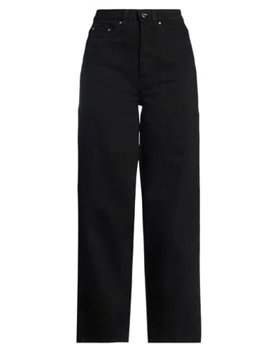 Totême Toteme Woman Jeans Black Size 26w-34l Cotton