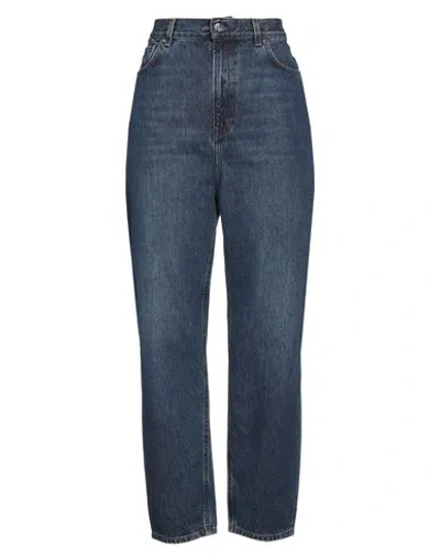 Totême Toteme Woman Jeans Blue Size 28w-32l Cotton