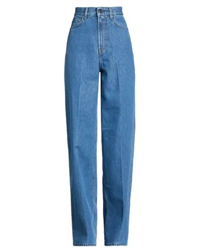 Totême Toteme Woman Jeans Blue Size 29 Organic Cotton