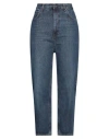 Totême Toteme Woman Denim Pants Blue Size 30w-30l Cotton In Blue