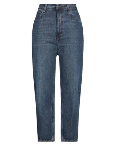 Totême Toteme Woman Denim Pants Blue Size 30w-30l Cotton