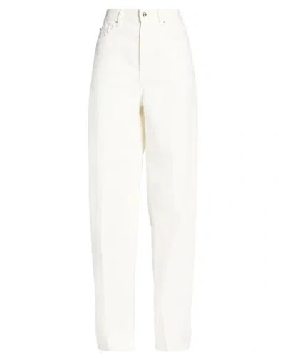 Totême Toteme Woman Jeans Ivory Size 29w-32l Cotton In White