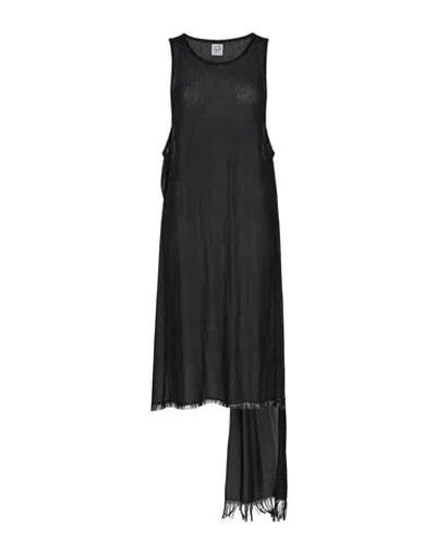 Totême Toteme Woman Maxi Dress Black Size 2 Viscose, Virgin Wool