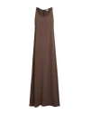 Totême Toteme Woman Maxi Dress Brown Size 8 Viscose