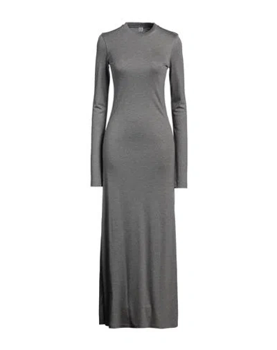 Totême Toteme Woman Maxi Dress Grey Size Xs Lyocell