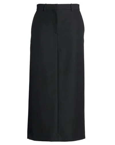 Totême Toteme Woman Maxi Skirt Black Size 38 Polyester, Wool