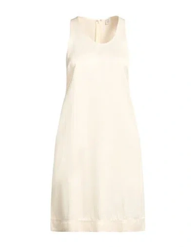 Totême Toteme Woman Mini Dress Cream Size 4 Viscose In White