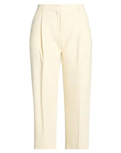 Totême Toteme Woman Pants Cream Size 32 Viscose, Virgin Wool In Yellow