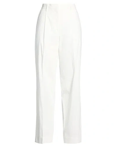 Totême Toteme Woman Pants Ivory Size 4 Organic Cotton In White