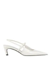 Totême Toteme Sharp Kitten Heel Slingback Pump In White