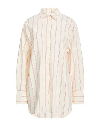 Totême Toteme Woman Shirt Cream Size 8 Cotton, Silk In Neutral