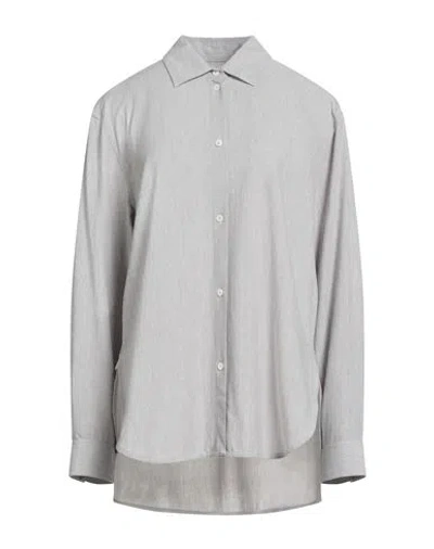Totême Toteme Woman Shirt Light Grey Size 4 Viscose, Virgin Wool In Gray