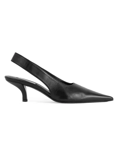 Totême Women's 55mm Leather Slingback Pumps In Black
