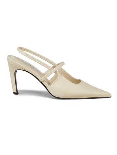 Totême Women's 85mm Leather Slingback Pumps In Neutral