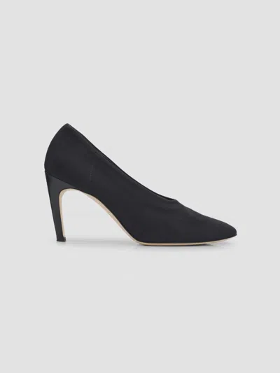 Totême Women's 85mm Stretch-cotton Jersey Pumps In Black