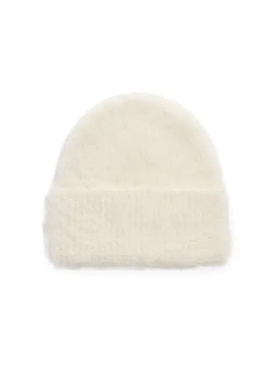 Totême Women's Alpaca Rib-knit Beanie In White