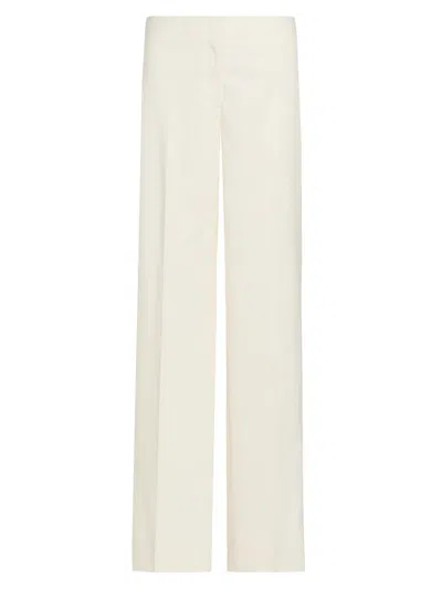 Totême Women's Basketweave Cotton-blend Trousers In Neutral