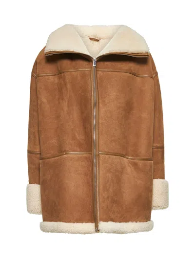 Totême Toteme Women Beige Signature Shearling Jacket