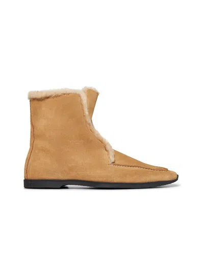 Totême Toteme Women Beige Suede Ankle Boots