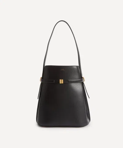 Totême Toteme Women's Belted Leather Bucket Bag In Black