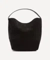 Totême Toteme Women's Belted Suede Tote Bag In Brown
