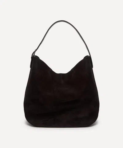 Totême Toteme Women's Belted Suede Tote Bag In Brown