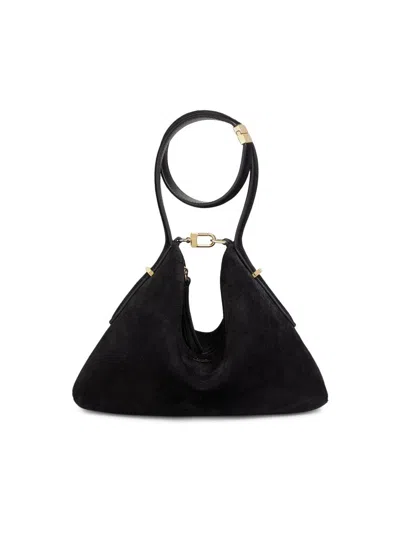 Totême Women's Bevel Suede Scoop Wristlet In Black