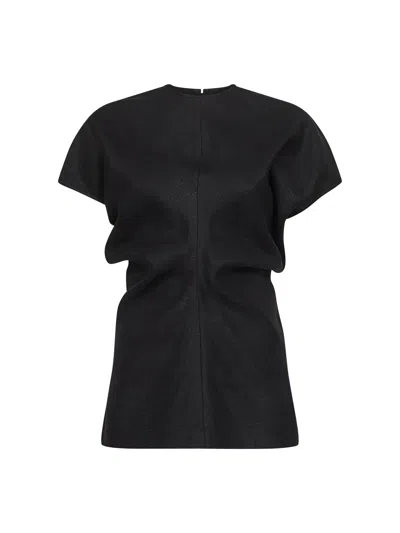 Totême Toteme Women Black Basketweave Slouch Waist Top