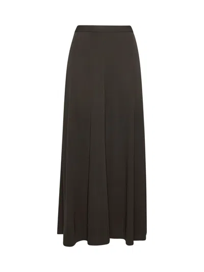 Totême Toteme Women Black Fluid Jersey Long Skirt