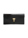 Totême Toteme Women Black Leather T-lock Wallet