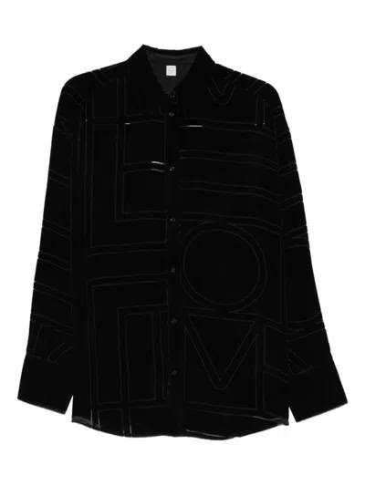 Totême Black Regular Shirt