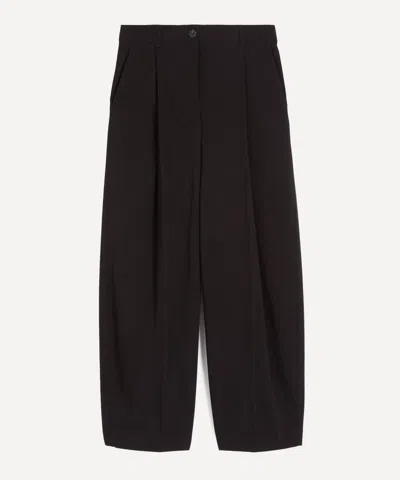 Totême Toteme Women's Black Single-pleat Trousers