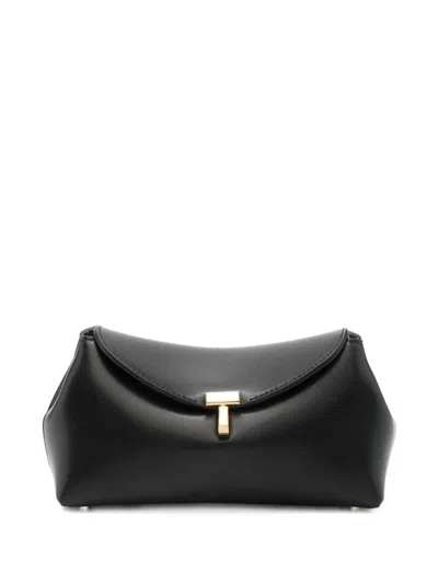 Totême Black T-lock Clutch