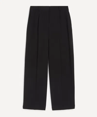 Totême Toteme Women's Black Wide Fluid Trousers
