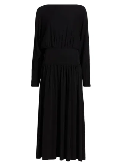 Totême Stretch-jersey Maxi Dress In Black