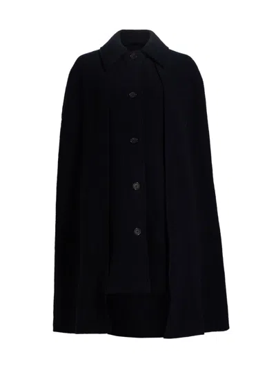 Totême Women's Bouclé Wool Cape Coat In Multi