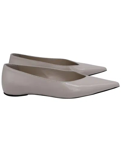 Totême Toteme Women's Calfskin Leather Asymmetric Ballet Flat, Size It | 38  (authentic Pre-loved) In Gray