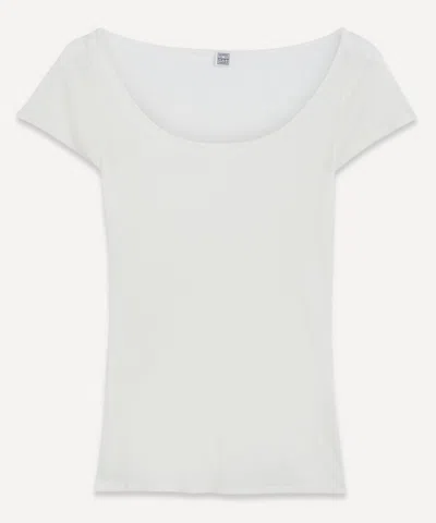 Totême Cap Sleeve Knit T-shirt - Size 10 In Dessert