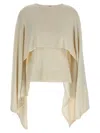 Totême Toteme Ecru Knitted Cape In White