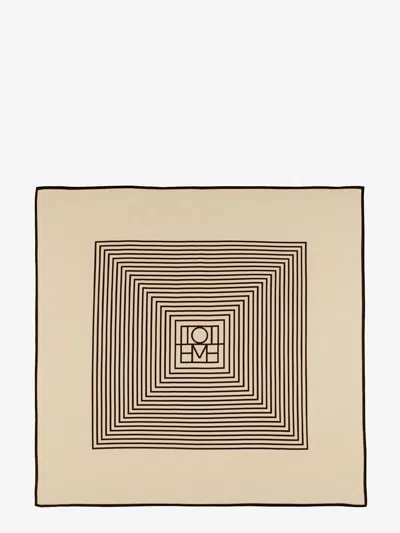 Totême Toteme Women Centered Monogram Silk Foulard