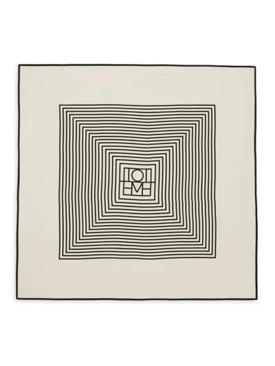 TOTÊME WOMEN'S CENTERED MONOGRAMMED SILK SCARF