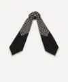 Totême Toteme Women's Centred Monogram Silk Scarf In Black