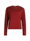 Totême Toteme Classic Long Sleeve T-shirt In Red