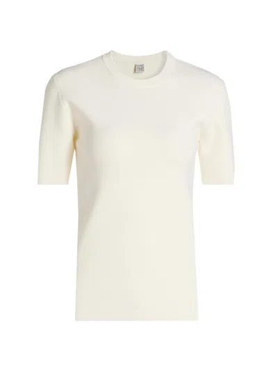 Totême Women's Compact Knit T-shirt In White