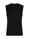 Totême Sleeveless Seam-detailed Top In Black